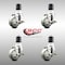 Service Caster 3 Inch 316SS Gray Poly Swivel 1-7/8 Inch Expanding Stem Caster Set Brake SCC SCC-SS316EX20S314-PPUB-TLB-178-4 - alternate 1